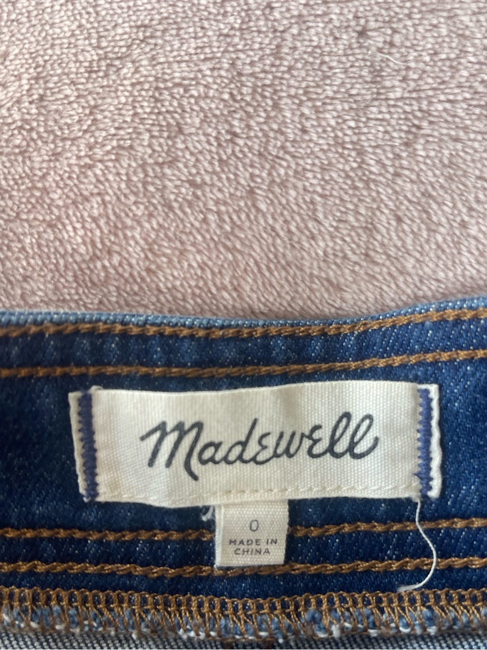 Madewell Dark Blue Denim Button-Front A-Line Mini Skirt (#001) - Picture 4 of 7